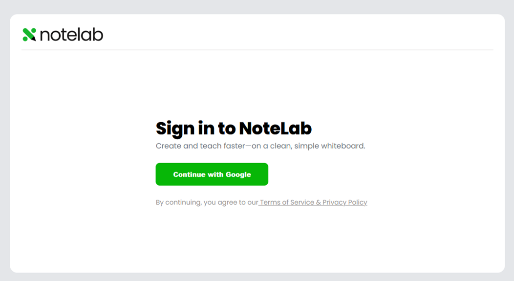 login to notelab